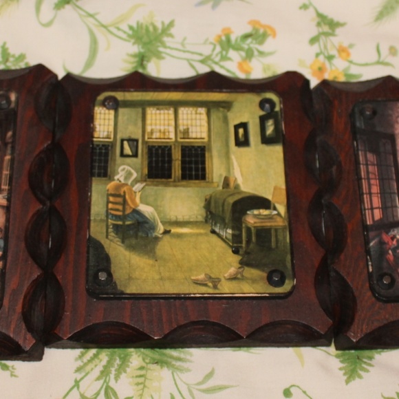 Dutch print on wood pictures set of 3 - Picture 5 of 7